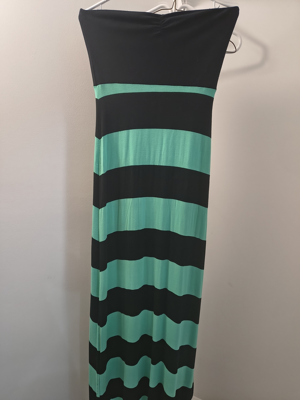 Black and Mint Volcom Strapless Dress